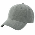 Cappellino da baseball taglia unica in velluto a coste grigio - visiera curva stile casual