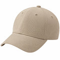 Cappellino da baseball taglia unica in tessuto a rete beige con visiera curva traspirante