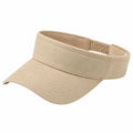 Visiera parasole taglia unica in tessuto beige con fascia elastica